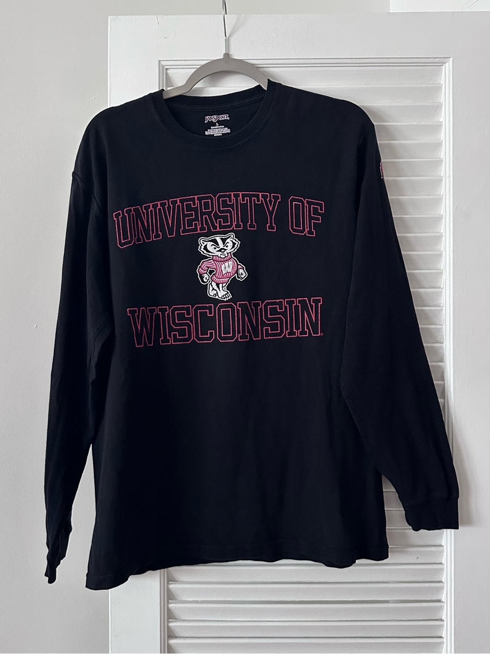 Vintage JanSport University of Wisconsin Badgers Long Sleeve – Size L | Black